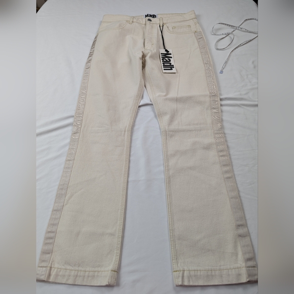 Cream Slim Straight Men's Jeans